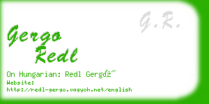 gergo redl business card